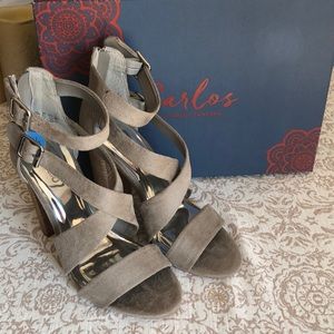 Carlos Santana “Laura”  stacked heel sandals